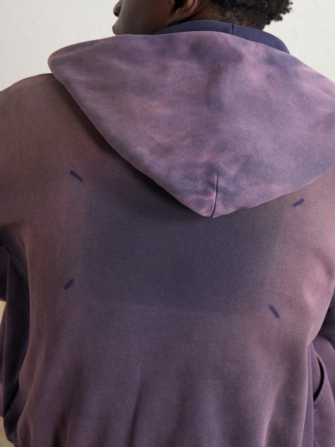 Maison Margiela - Distressed Cotton-Jersey Zip-Up Hoodie - Purple