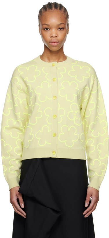 Photo: Kenzo Green Kenzo Paris 'Hana Dots' Embroidered Cardigan