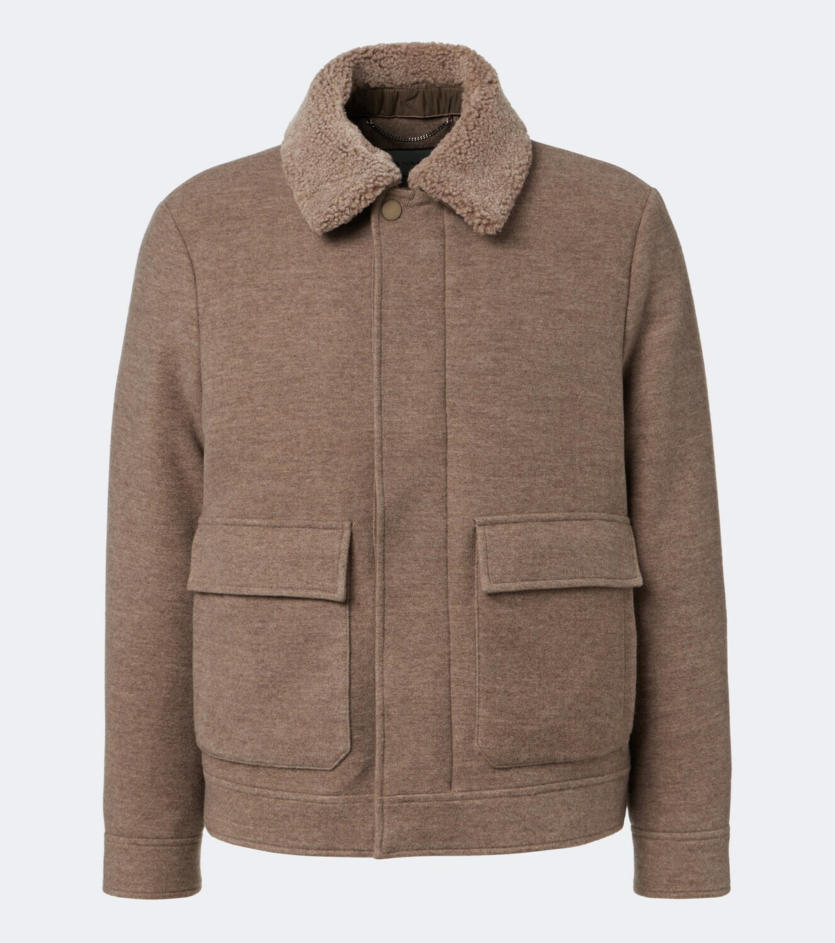Canali Shearling-trimmed wool and cashmere jacket