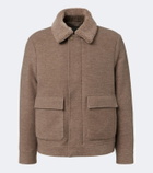 Canali Shearling-trimmed wool and cashmere jacket