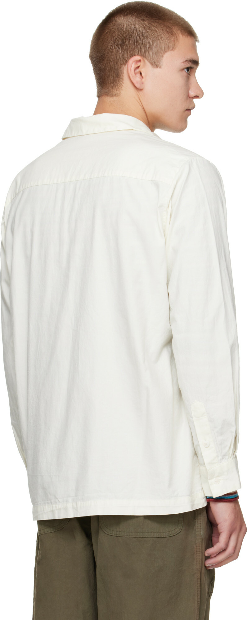 CASEY CASEY Off-White Twill Cot Cooper Shirt