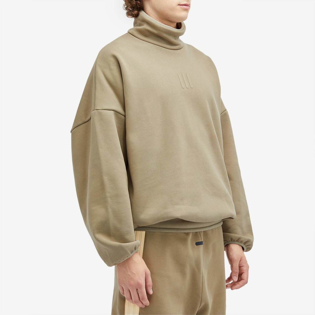Adidas x FOG Men's Adidas x Fear Of God Athletics Fleece Mock Sweatshirt in Clay