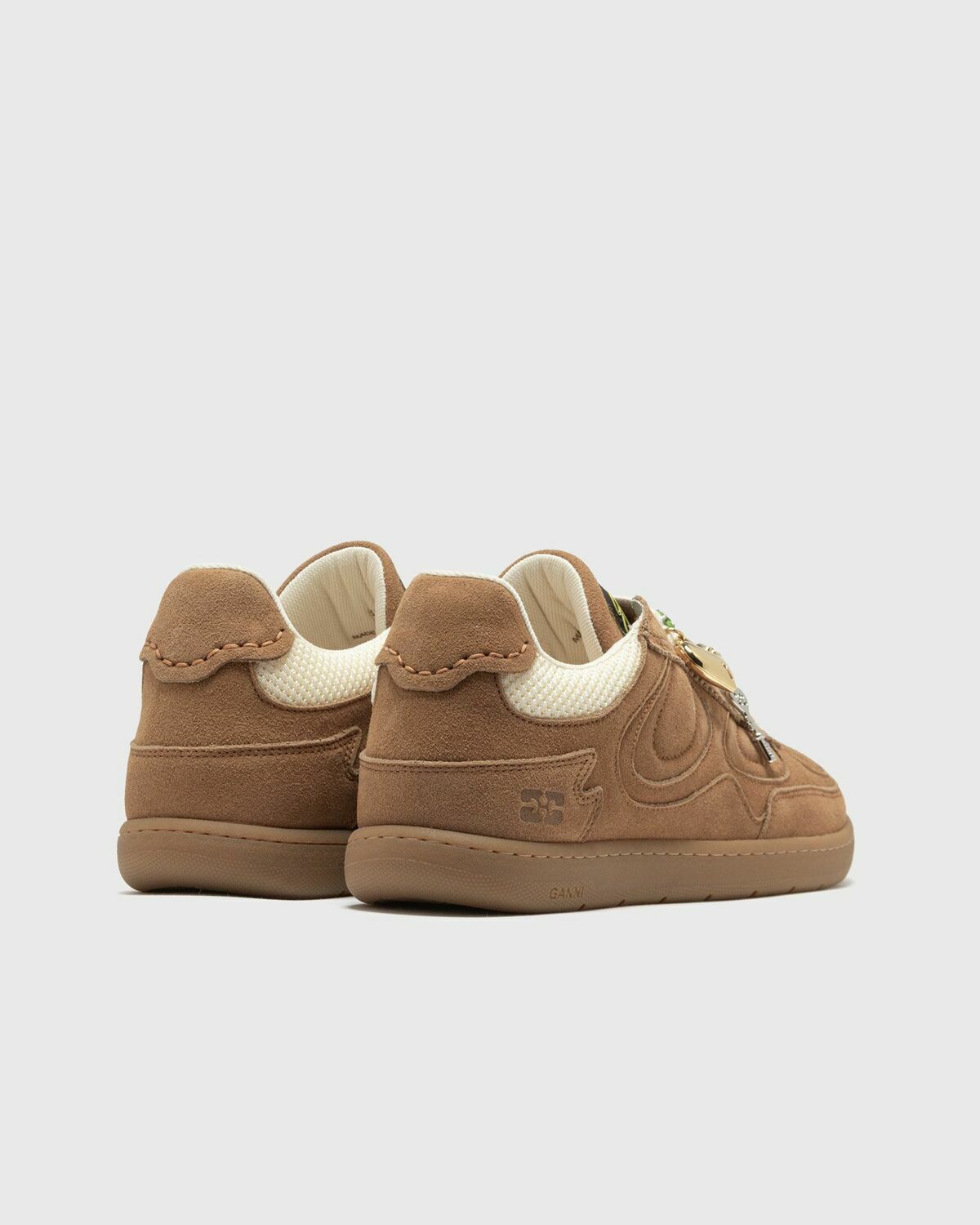 Ganni 08 Recycled Suede Brown Womens Lowtop