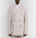 Givenchy - Oversized Double-Breasted Wool Suit Jacket - Gray