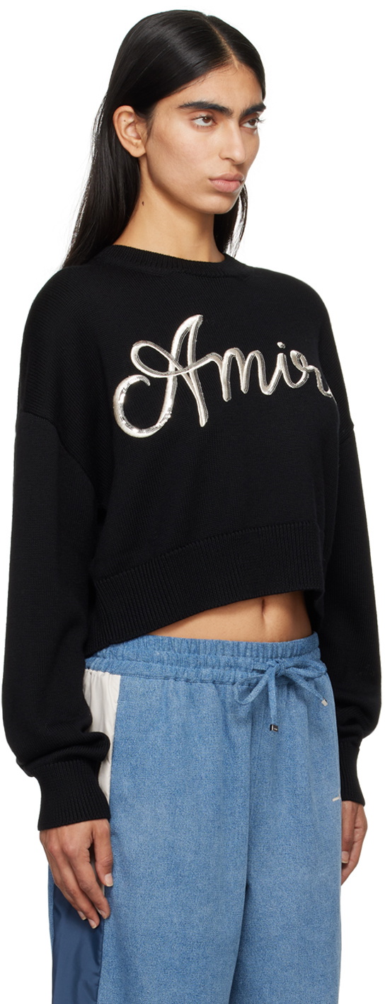 AMIRI Black MA Swirl Sweater