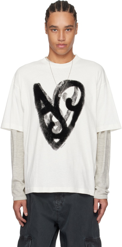 Acne Studios White Square Disco T-Shirt Acne Studios