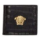 Versace Black Croc Medusa Wallet