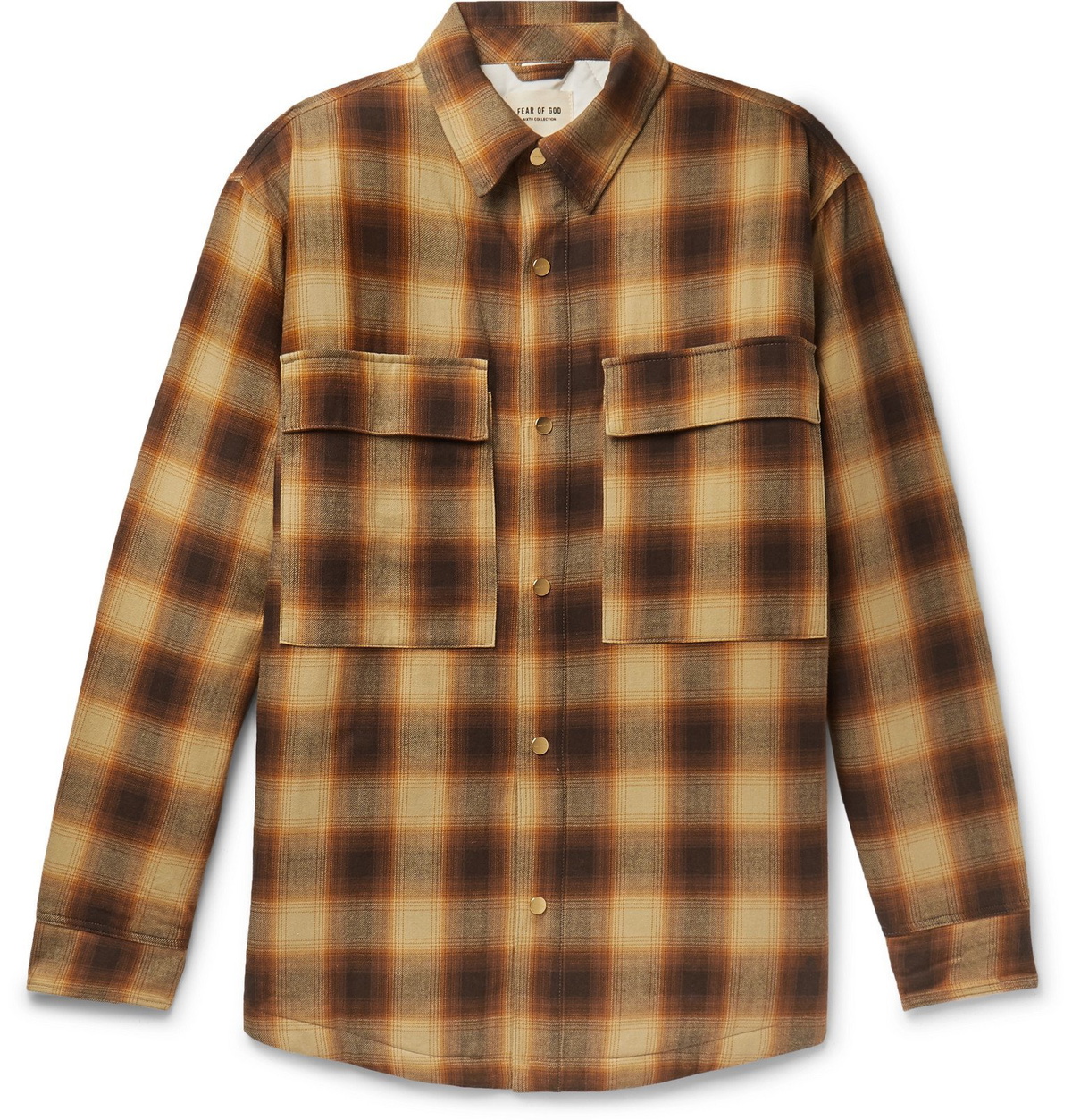 Fear of God - Oversized Padded Checked Brushed-Cotton Overshirt