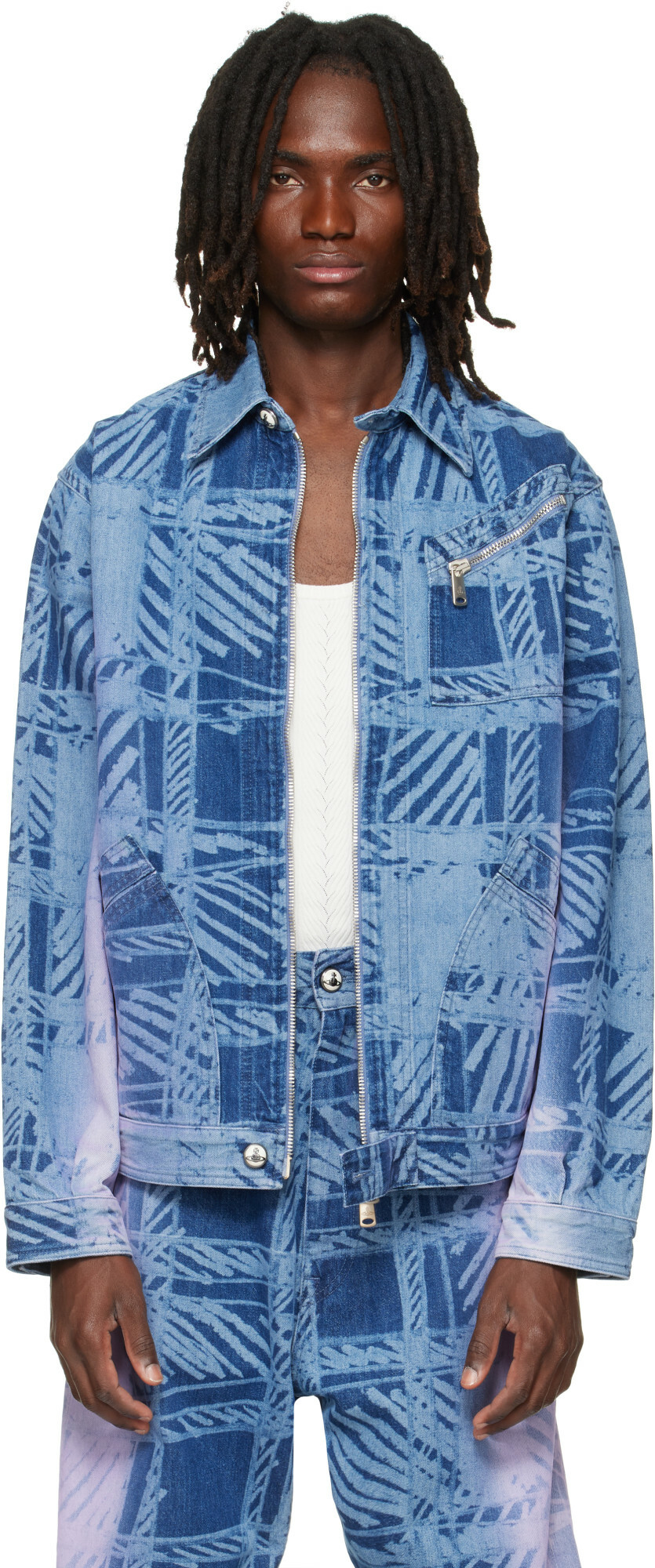 Vivienne Westwood Pink Marlene Denim Jacket Vivienne Westwood
