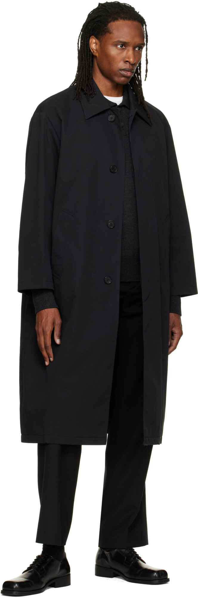 Dunst Black Refined Mac Coat