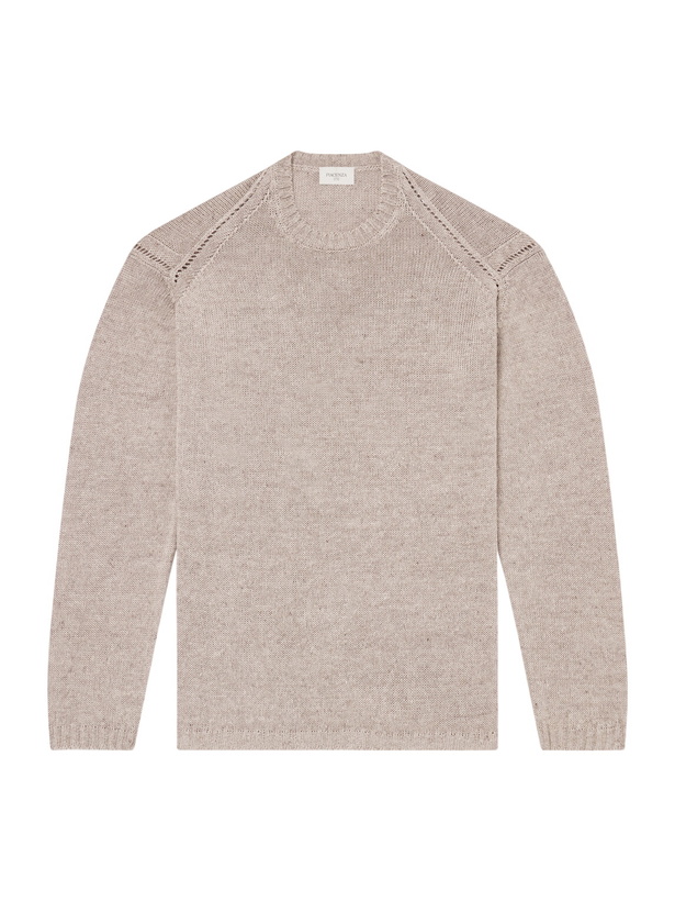 Photo: PIACENZA 1733 - Cotton and Linen-Blend Sweater - Neutrals