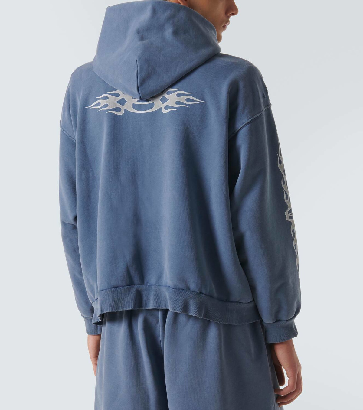 Balenciaga Burning Unity zip-up cotton hoodie Balenciaga Balenciaga Burning Unity zip-up cotton hoodie Balenciaga