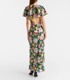 Rixo Jeannie floral silk maxi dress