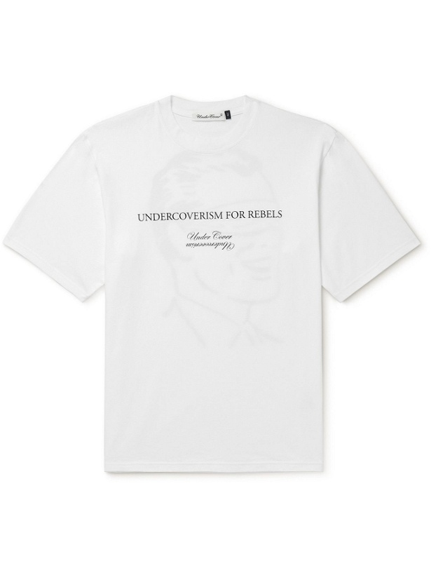 Photo: UNDERCOVER MADSTORE - Logo-Print Cotton-Jersey T-Shirt - White