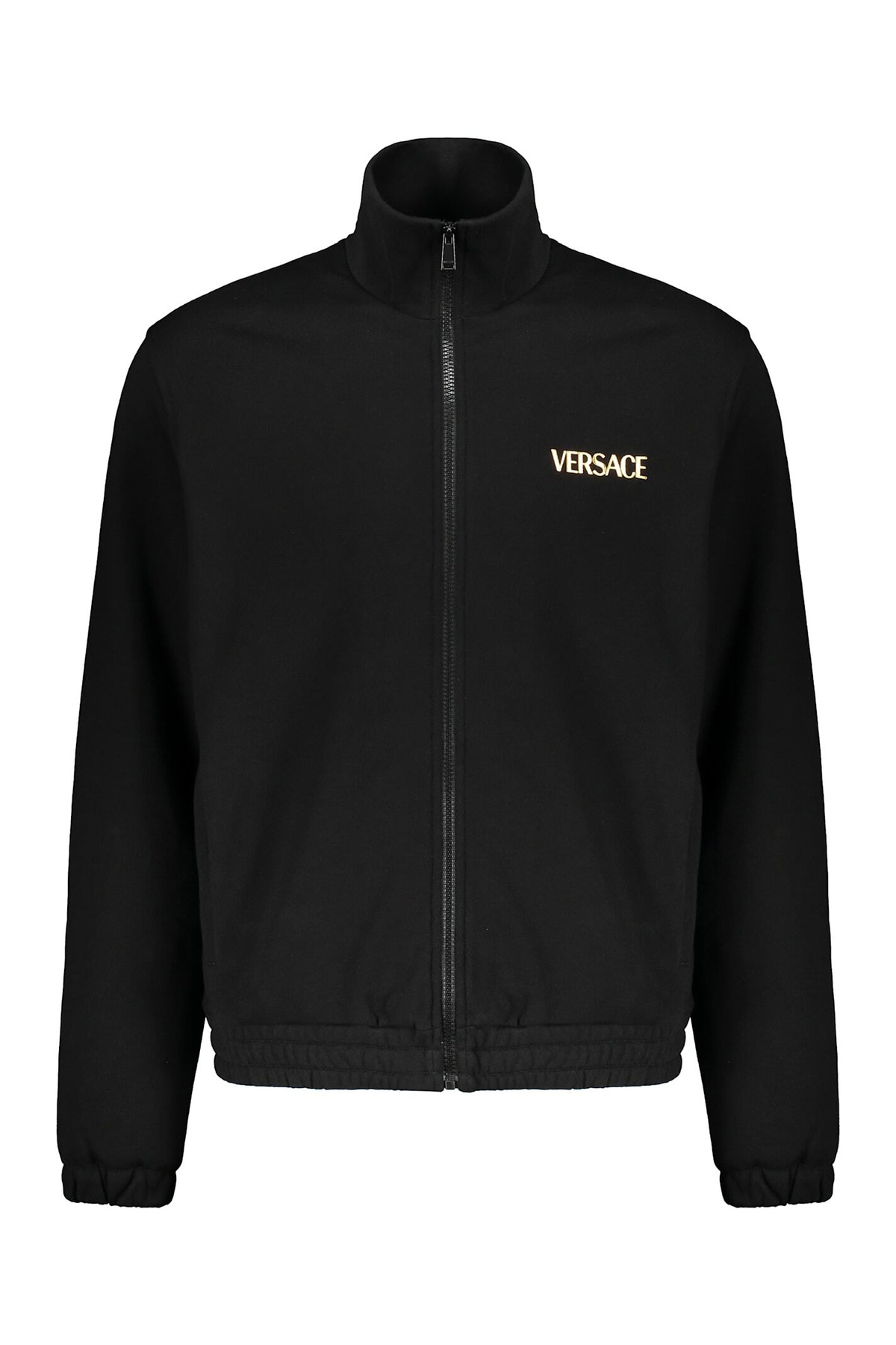 VERSACE コットンフーディー Versace - Oversized Logo-Embroidered Loopback Cotton-Jersey