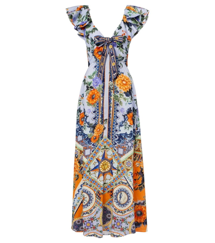 Photo: Camilla Printed linen and silk maxi dress