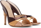 Gianvito Rossi Burgundy & Pink Marea Heeled Sandals