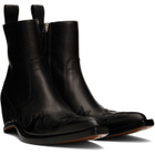 Maison Margiela Black Heel-Less Western Flame Boots