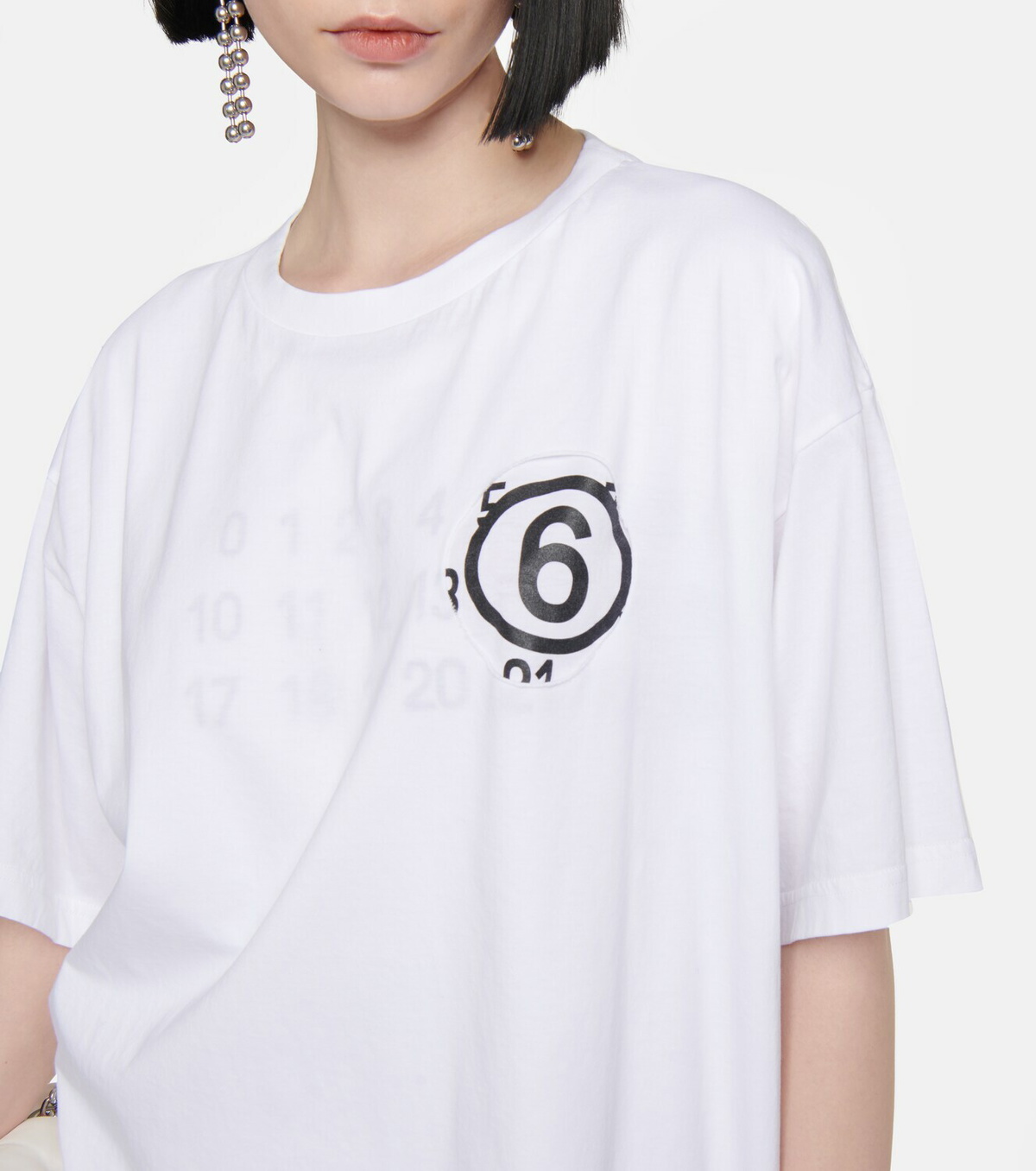 MM6 White Cotton T-Shirt main image 0