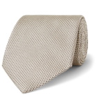 TOM FORD - 8cm Woven Silk Tie - Neutral