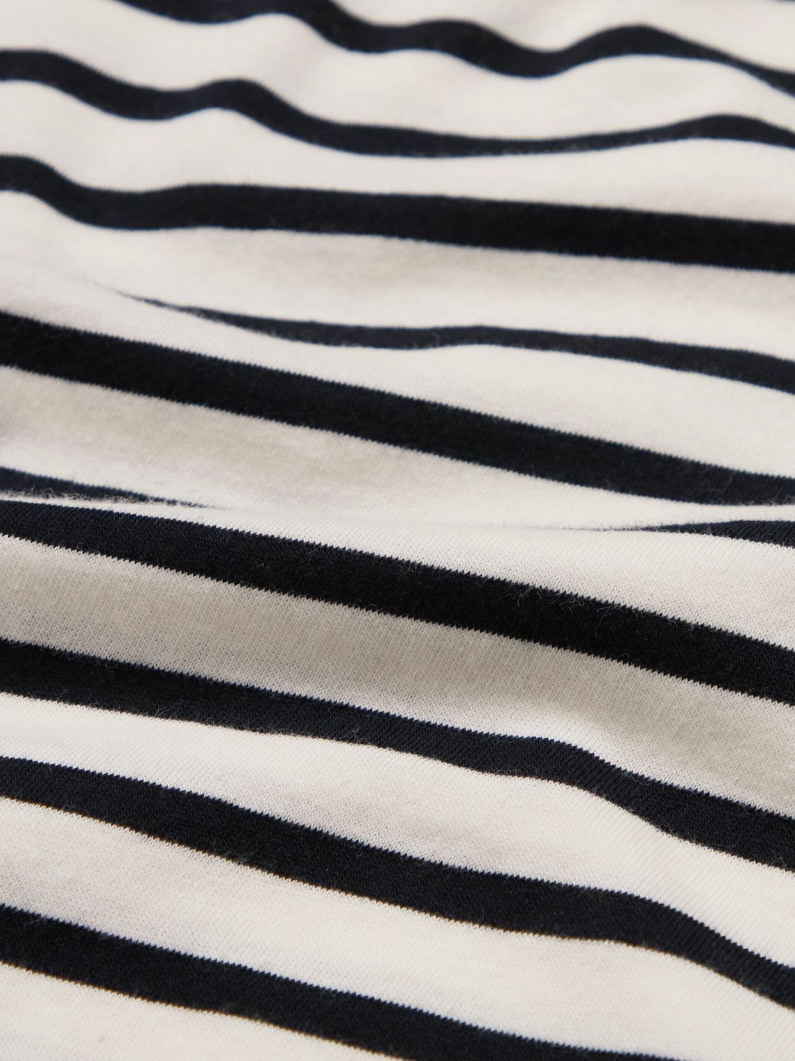 Hemen Biarritz - Dani Striped Organic Cotton-Jersey T-Shirt - Blue