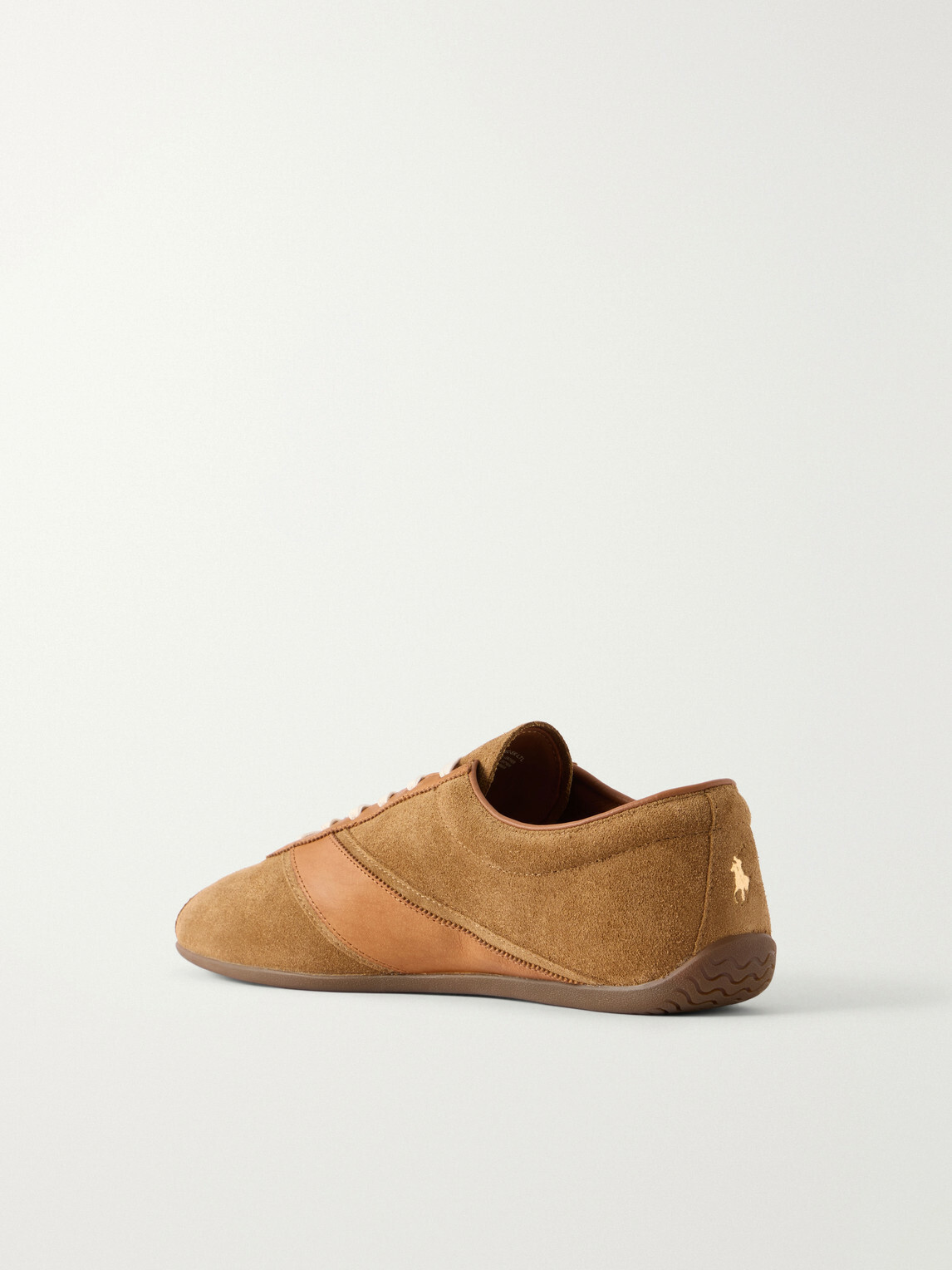 Polo Ralph Lauren - Racer Leather-Trimmed Suede Sneakers - Brown