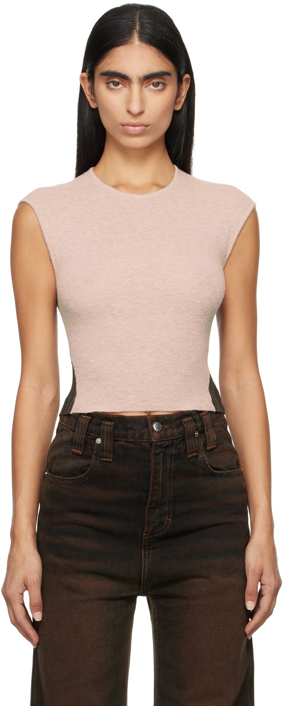 Eckhaus Latta Pink & Brown Twyla Tank Top