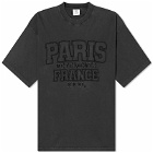 Vetements Men's Paris Logo T-Shirt in Washed Black