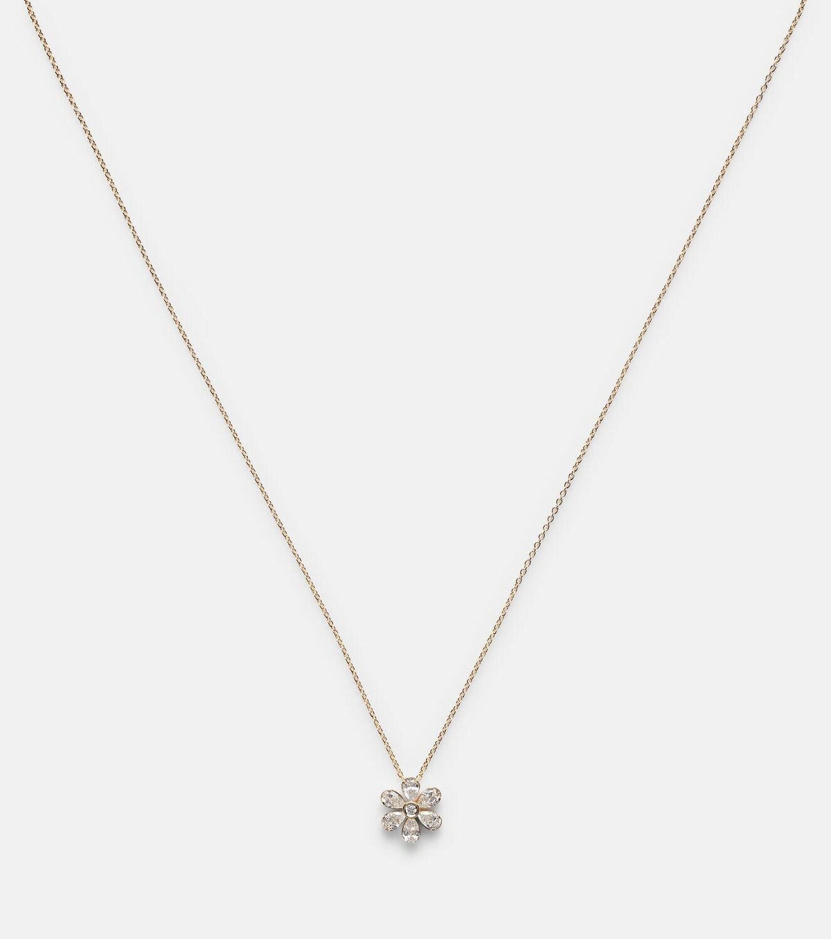 Sophie Bille Brahe Cosmos Simple 18kt gold pendant necklace with diamonds