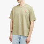 AMI Paris Men's Small A Heart T-Shirt in Heather Sage