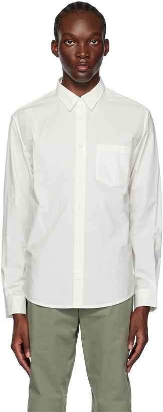 Photo: A.P.C. White Spread Collar Shirt