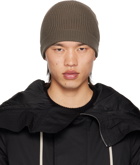 Rick Owens Gray Porterville Ribbed Beanie