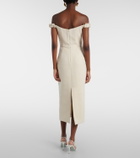 Markarian Bridal Amina wool-blend jacquard midi dress