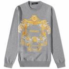 Versace Men's Baroque Logo Intarsia Knit in Grey