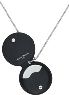 Maison Margiela Silver & Black Circle Pouch Necklace