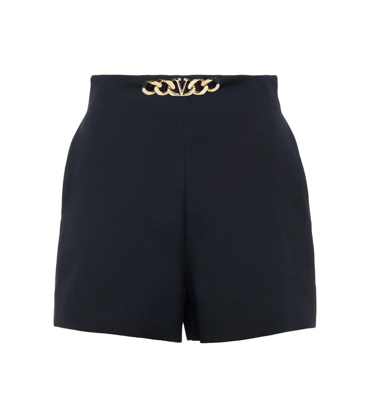 Photo: Valentino VLogo wool and silk shorts