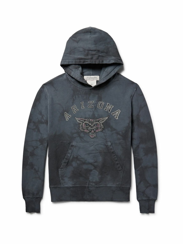 Photo: Remi Relief - Flocked Loopback Cotton-Jersey Hoodie - Gray