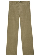 Paige Leenah Wide-leg Corduroy Trousers Olive