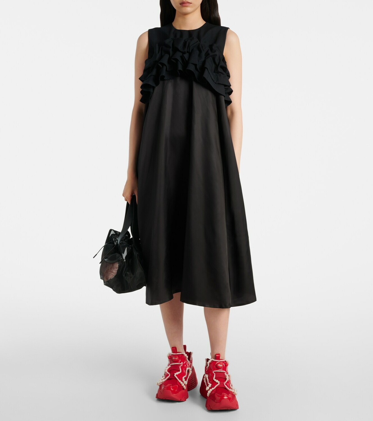 Noir Kei Ninomiya x Reebok embellished platform sneakers