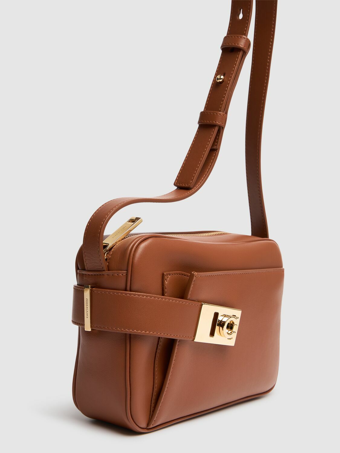 FERRAGAMO Archive Cc Leather Shoulder Bag Salvatore Ferragamo