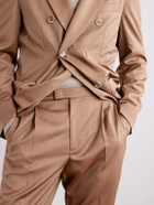 Barena - Straight-Leg Pleated Virgin Wool Suit Trousers - Brown