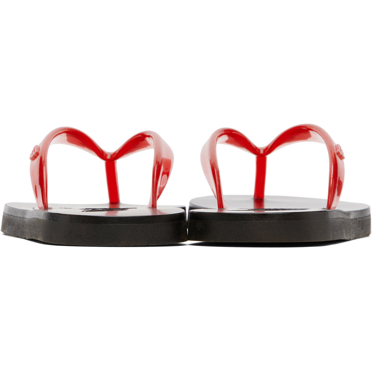Ancient Greek Sandals Red & Black Saionara Jelly Flip-Flops