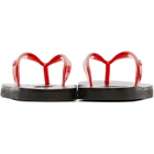 Ancient Greek Sandals Red & Black Saionara Jelly Flip-Flops