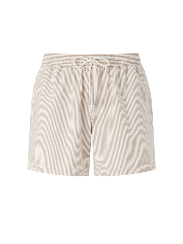 Photo: Orlebar Brown - Boxer III Straight-Leg Mid-Length Seersucker Swim Shorts - Neutrals