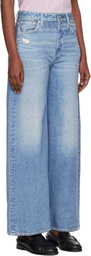 rag & bone Blue rb Miramar Sofie Ankle-Length Jeans