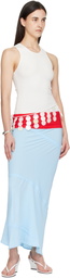 Gimaguas White & Blue Amelia Maxi Dress