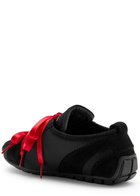 Simone Rocha Ballerina Grip Satin Sneakers Black Red
