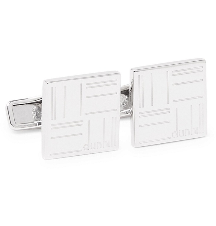 Photo: Dunhill - Logo-Engraved Sterling Silver Cufflinks - Silver