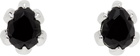 Stolen Girlfriends Club Silver Micro Onyx Stud Earrings