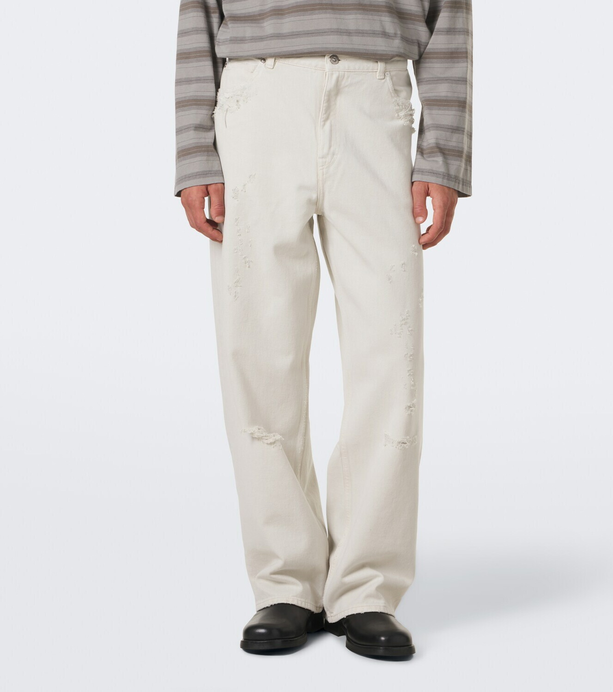 Our Legacy Vast Cut distressed wide-leg jeans